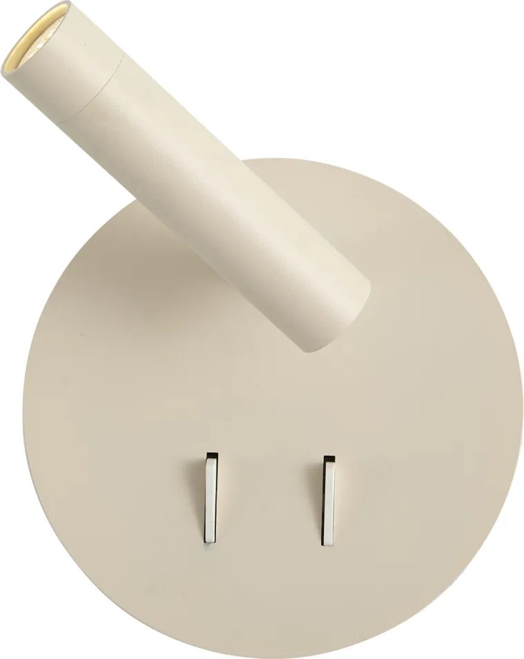 Moderná nástenná lampa béžová vrátane LED s USB-C - Croft