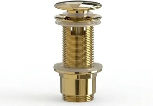Výpusť umývadla 5/4 SAT Aurum 7,2 cm, zlatá lesklá, plast SATAUCCXG