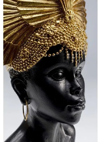 Goddess Portrait dekorácia 35 cm čierna/zlatá