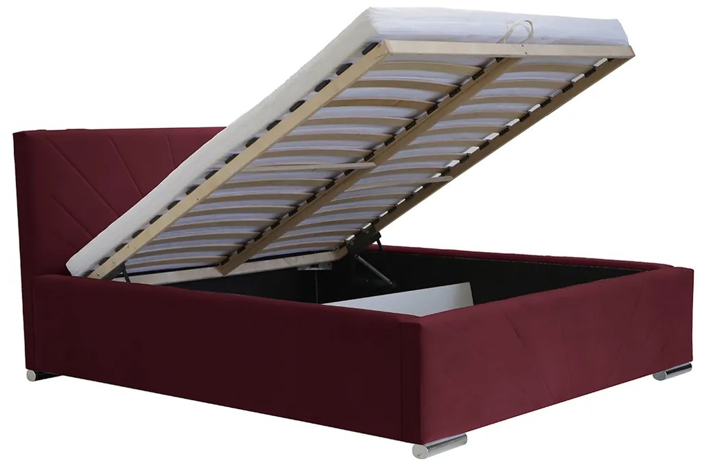 Čalúnená posteľ s úložným priestorom a matracom LEKS Námorník 180 x 200 cm