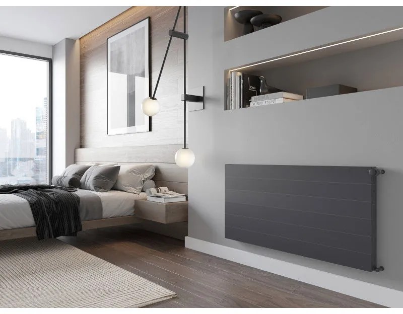 Mexen, panelový radiátor Mexen Line CL11 600 x 1600 mm, bočné pripojenie, 1253 W, antracit - W411L-060-160-66