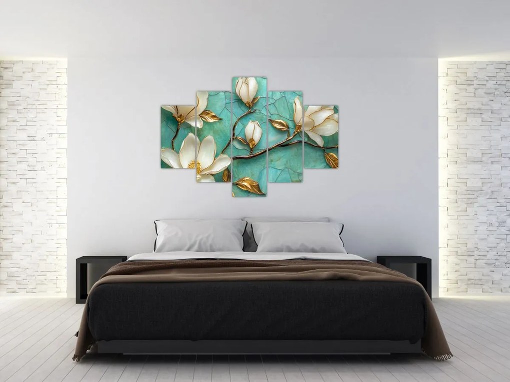 Obraz - 3D magnólia (150x105 cm)