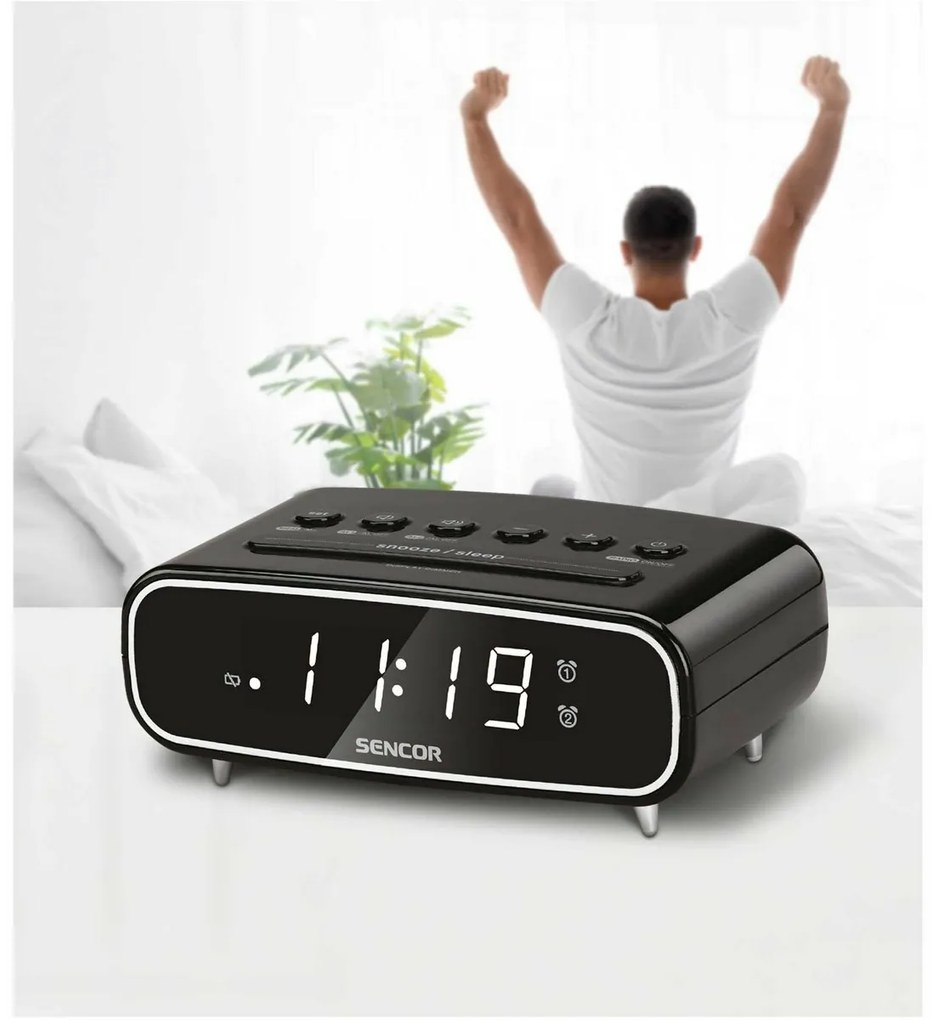 Sencor SRC 2600 B rádiobudík, čierna