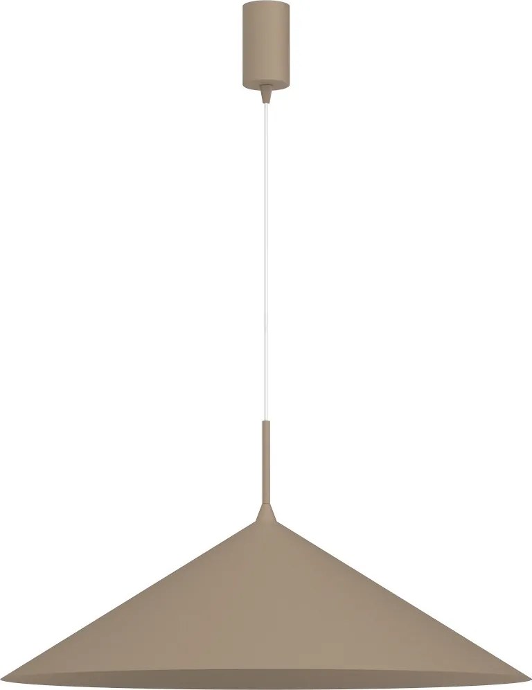 Závesné svietidlo Capital, 1x tmavobéžové kovové tienidlo, (fi 60cm), be