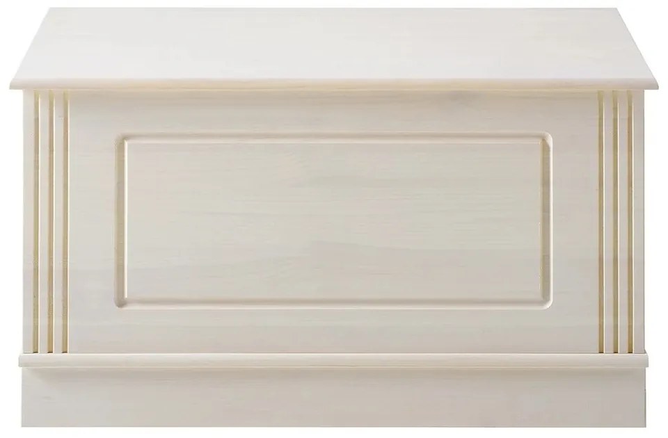 Biela truhlica z borovicového dreva 80x45 cm Anita – Støraa