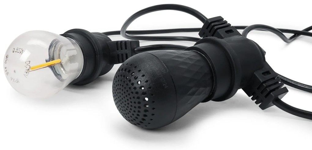 Outdoorová LED svetelná reťaz s 2 Bluetooth® reproduktormi