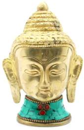 Mosadzná figúrka buddhu - malá hlava