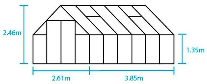 Skleník Halls Qube, Qube 88 / 6.6 m2