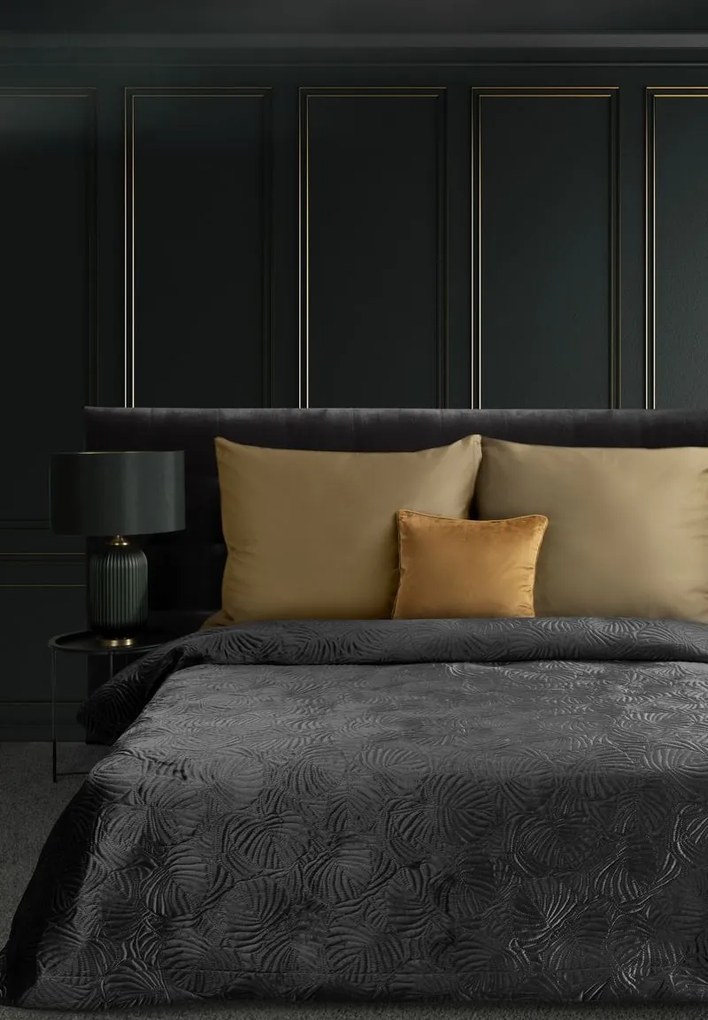 Dekorstudio Luxusný prehoz na posteľ LILI4 čierny Rozmer prehozu (šírka x dĺžka): 280x260cm
