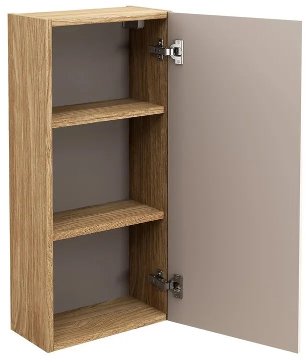 Kúpeľňová zostava Luxor Béžová s doskou, umývadlami a skrinkami 160 cm béžová/dub olejovaný