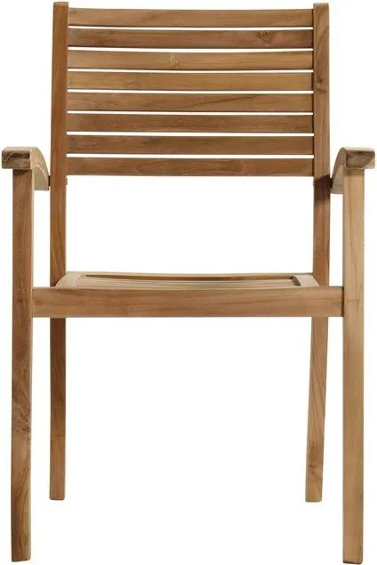 Drevená záhradná stolička v prírodnej farbe Sunderland – Hartman