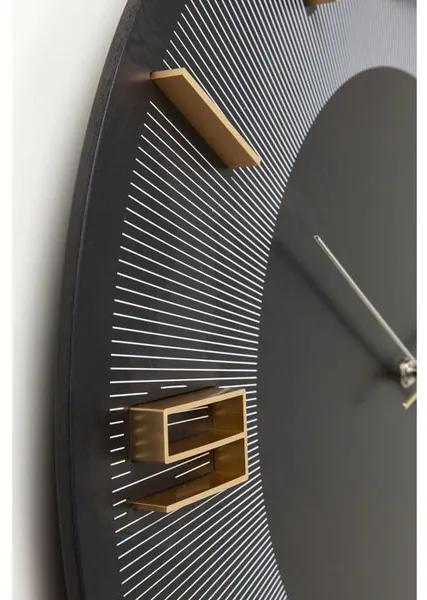 Leonardo nástenné hodiny  čierna/zlatá Ø49cm