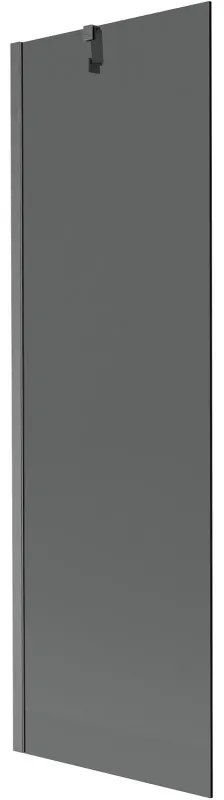 Mexen Next, 1-krídlová vaňová zástena 60 x 150 cm, 6mm šedé sklo, brúsená grafitová, 895-060-000-00-40-66