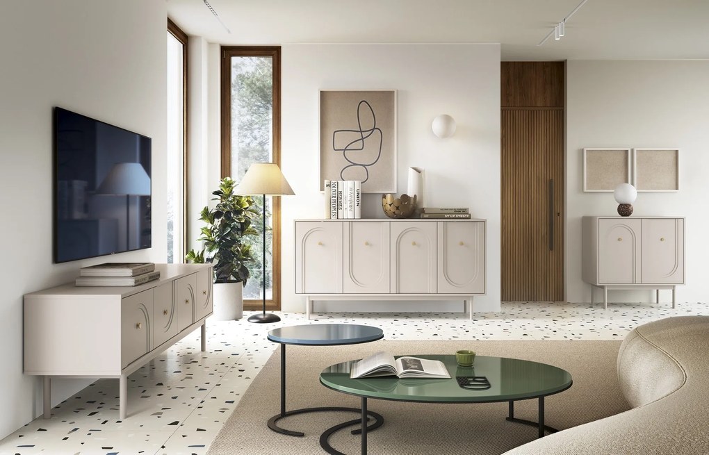 TV stolík Mazoma 154 cm kašmír/zlatý