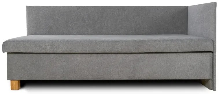 Posteľ Leo s čelami, 200x90, pravá, sivá (a55, 90cm, deska/ella, noha e)