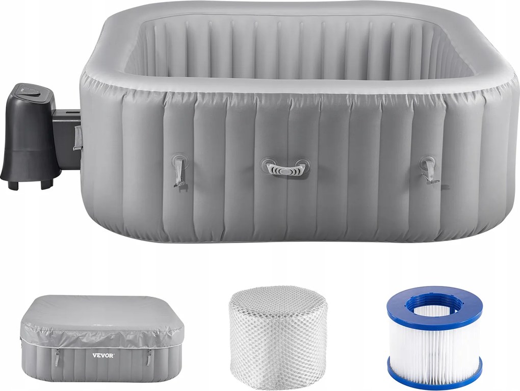 Nafukovací vírivý bazén štvorcový Vevor 910 l