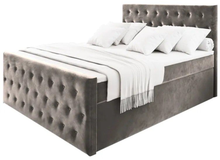 Čalúnená posteľ boxspring FONDI, 160x200, casablanca 14