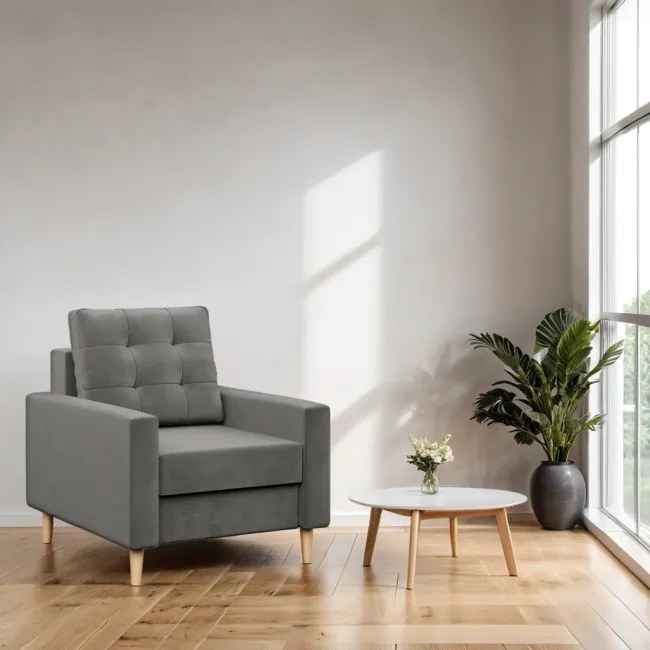 Kreslo BLANK Elegant svetlosivé