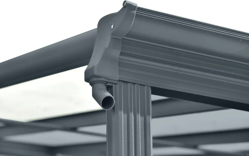 Hliníková pergola BestBerg PZ-13A / 13 m² / sivá