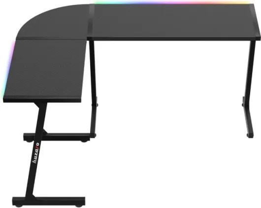 Herný rohový stôl Hero 6.0 RGB čierny