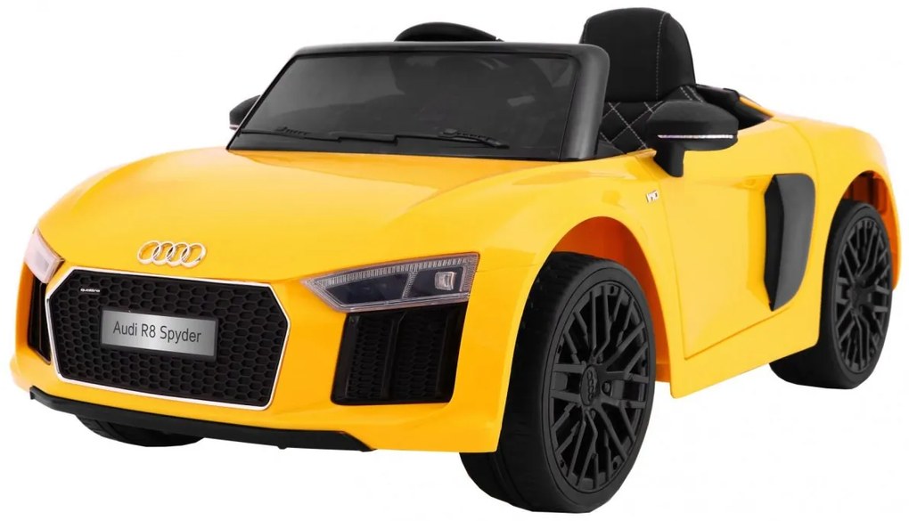 RAMIZ ELEKTRICKÉ AUTÍČKO AUDI R8 SPYDER RS EVA - NELAKOVANÉ - BIELE  MOTOR-2x45W - BATÉRIA 2x6V7Ah - 2022