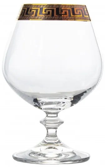 BOHEMIA ANGELA VERSO GOLD POHÁR NA BRANDY 400 ML SADA 6 KS