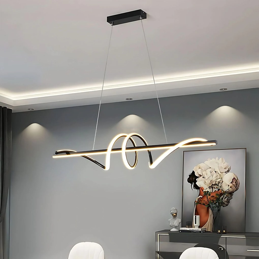 Toolight Toolight, LED stropné svietidlo 120cm, 50W, 3000K, LHJ023-CP, čierna matná, OSW-50011
