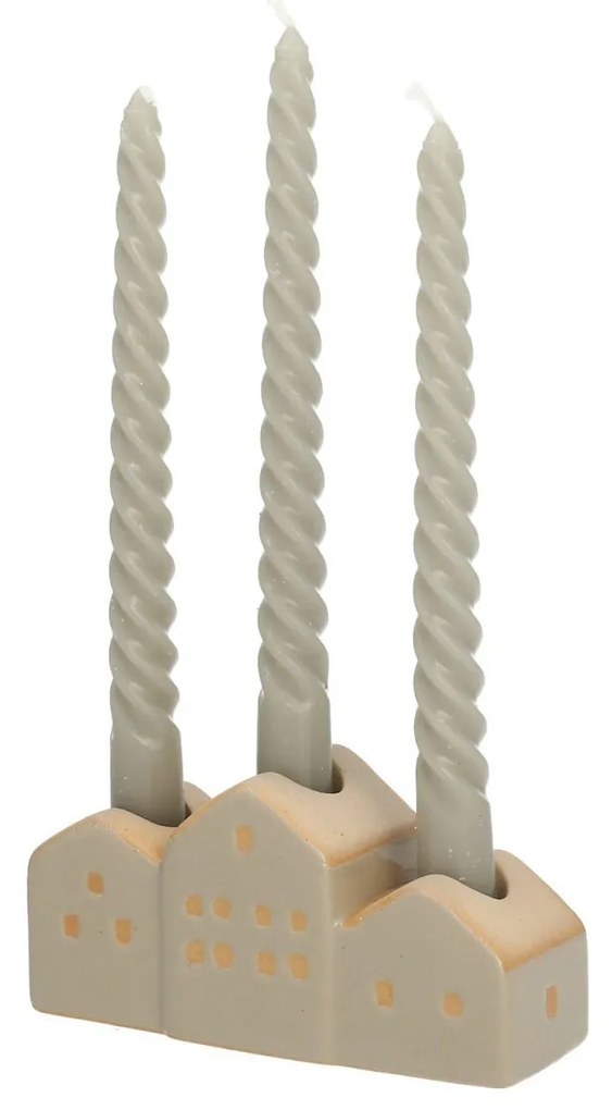 Svietnik Hauses 13x5x7cm beige