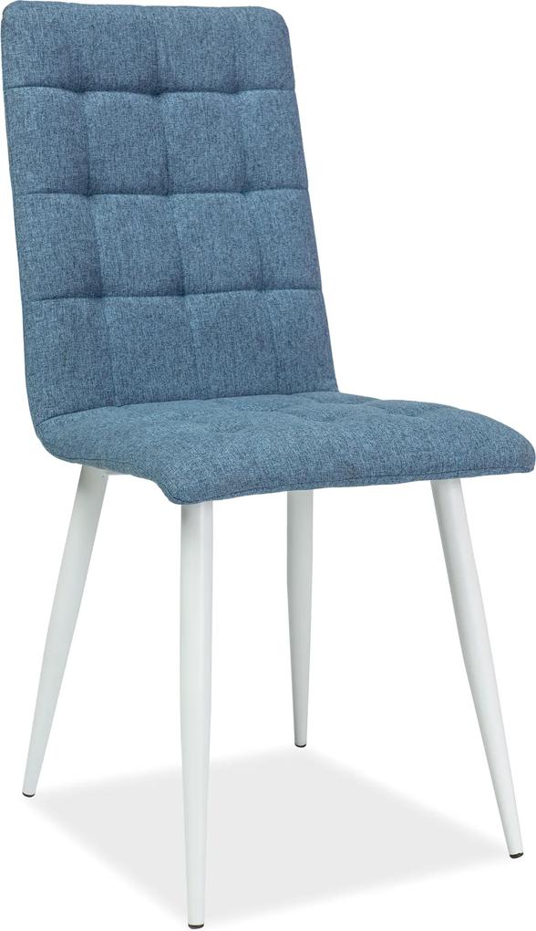 SIGNAL Otto jedálenská stolička modrá / biela matná