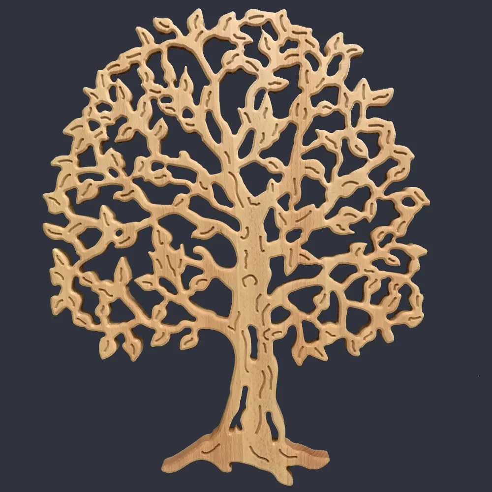 AMADEA Drevený strom, masívne drevo, 53x43x2, 5 cm