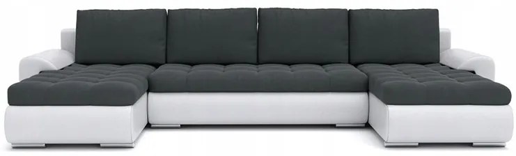 Luxusná rozkladacia pohovka v tvare U bielo-čiernej farby 296 cm