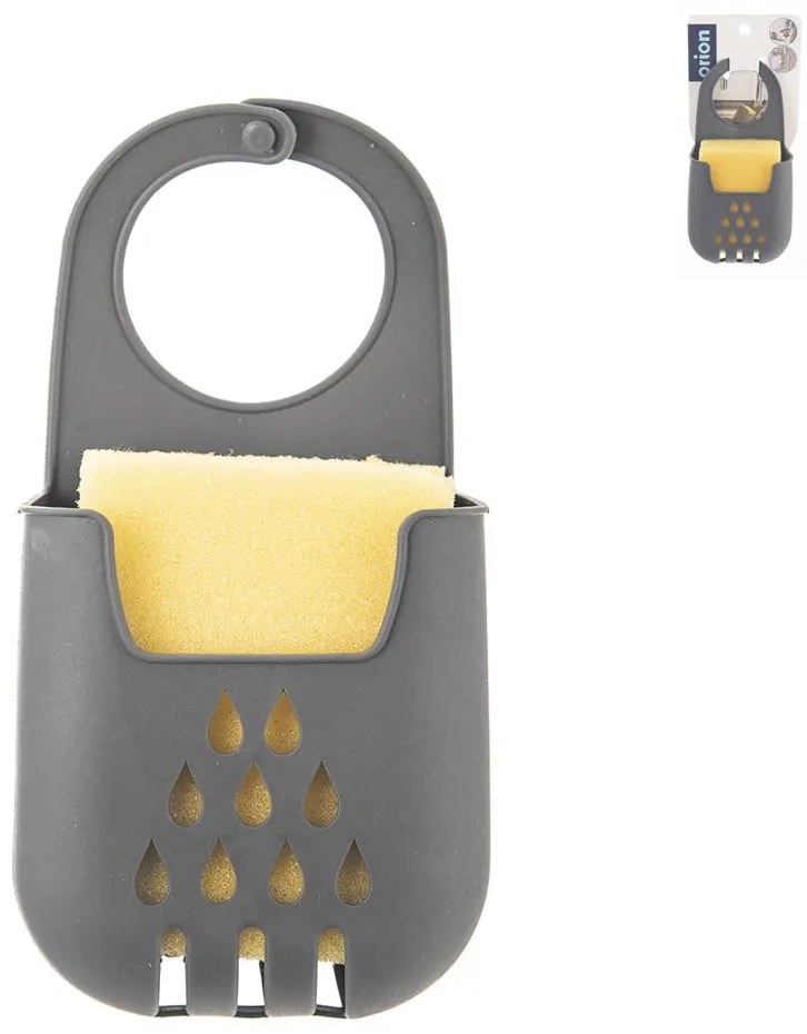 Orion Držiak na hubku do drezu / na batériu, s hubkou GABKE, sivý