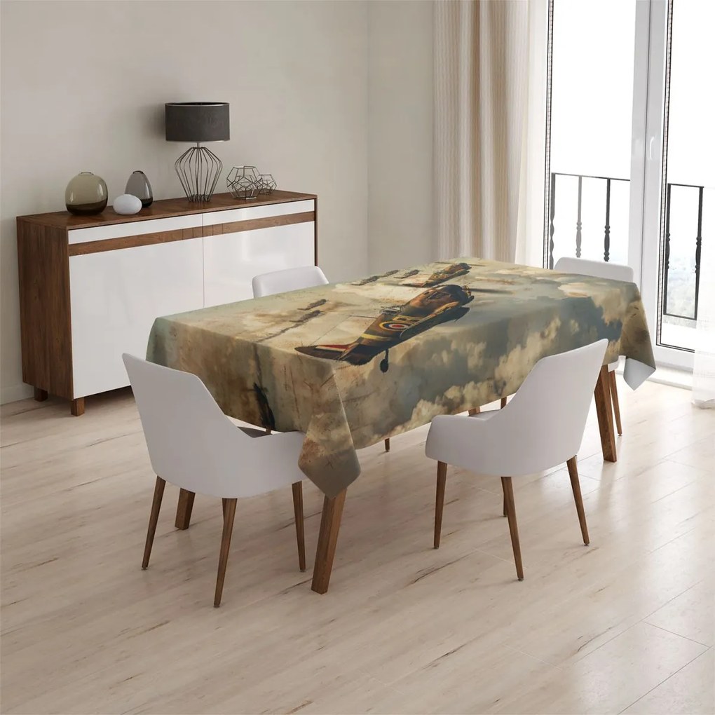 Sablio Obrus Stíhačky Spitfire v leteckej bitke - 130x130 cm