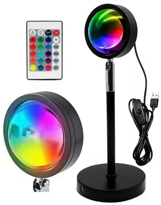 DexXer Viacfarebná LED lampa s diaľkovým ovládaním - RGB
