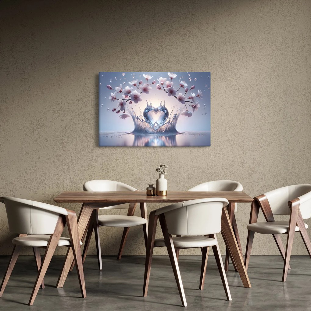 Obraz - Diamantové srdce (90x60 cm)