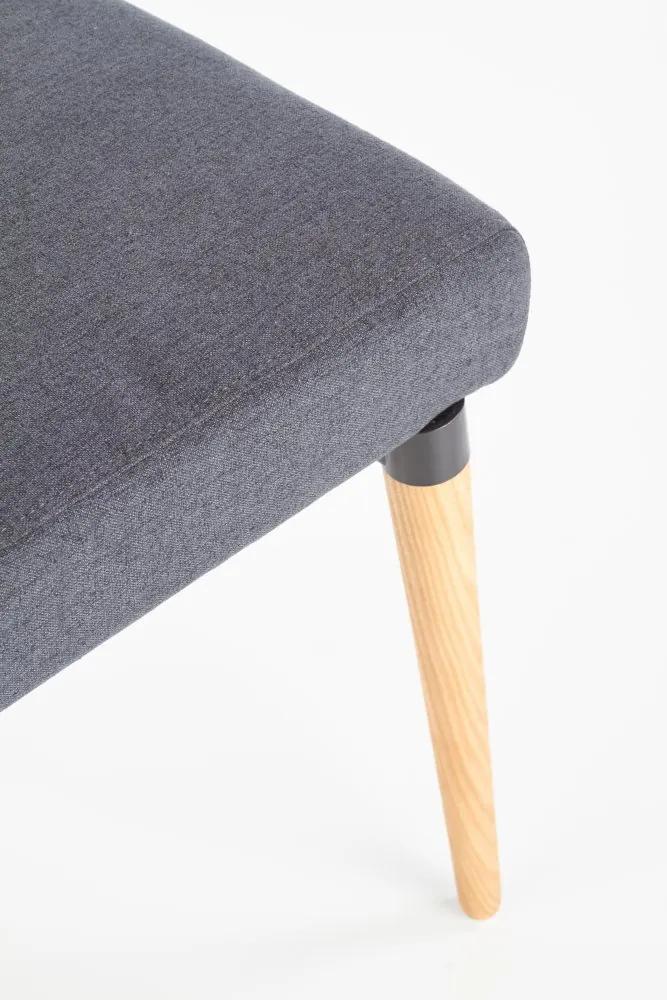 Jedálenská stolička Carson –⁠ drevo/látka sivá