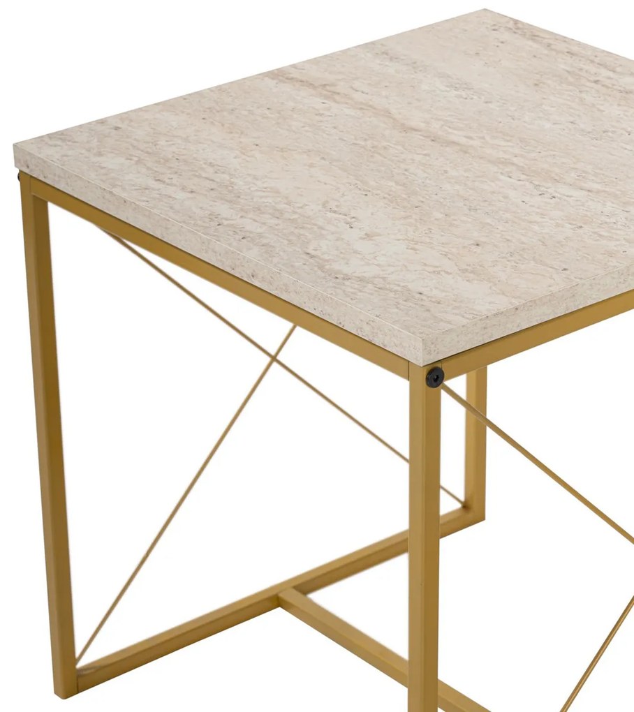 Konferenčný stolík Defne Gold Travertine