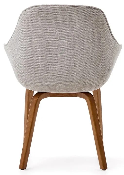 Béžové čalúnené jedálenské kreslo Aleli – Kave Home