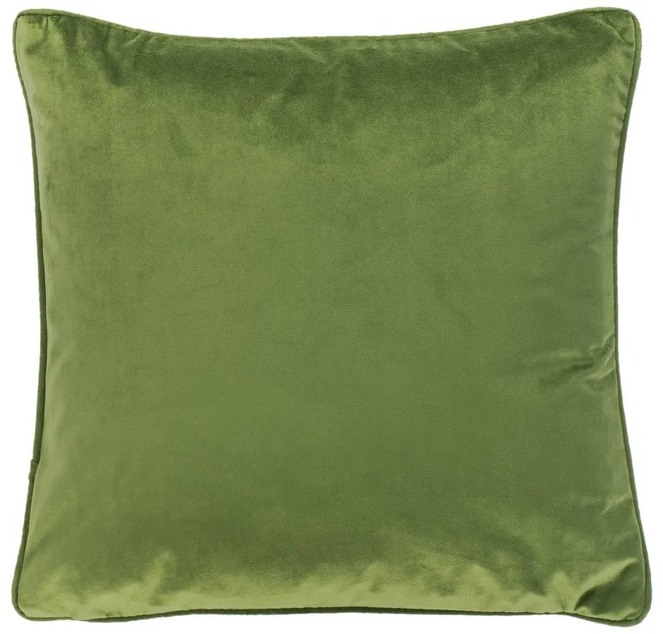 Tmavozelený vankúš Tiseco Home Studio Velvety, 45 x 45 cm