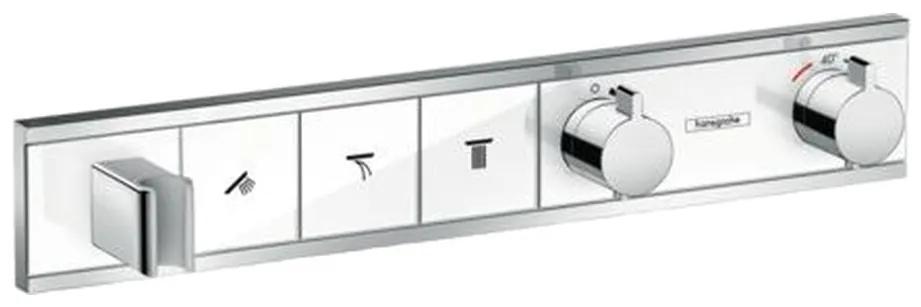 Hansgrohe RainSelect, termostatická sprchová batéria pod omietku, na 3 výstupy, biela/chrómová, 15356400