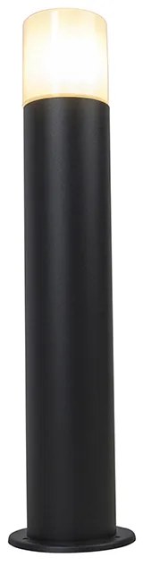 Vonkajšia lampa čierna s opálovým bielym tienidlom 50 cm - Odense