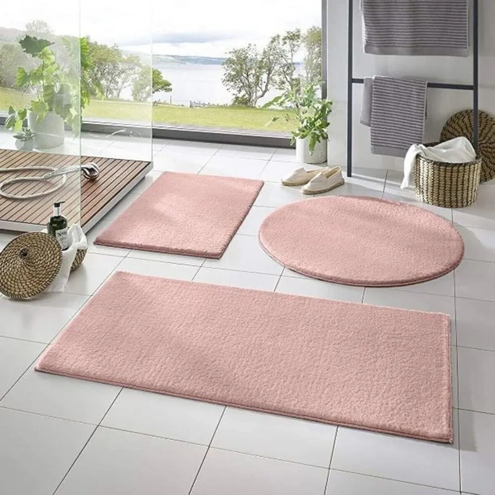 Ružové kúpeľňové predložky v súprave 3 ks 50x90 cm – Mila Home