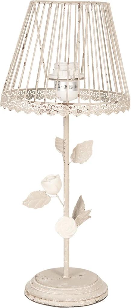 Vintage stolná kovová lampa s ružičkami - Ø 20 * 48 cm / E27 | BIANO