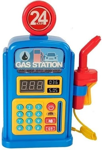 LEAN Toys Čerpacia stanica s autami, svetlami a zvukom