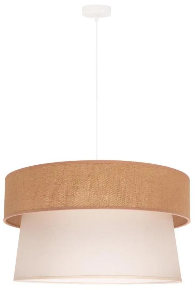 Duolla - Luster na lanku ETNIC 1xE27/40W/230V pr. 45 cm krémová/béžová