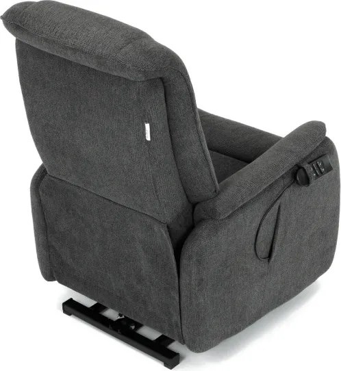 Polohovacie kreslo sivé, elektrické TV-L8963 GREY2