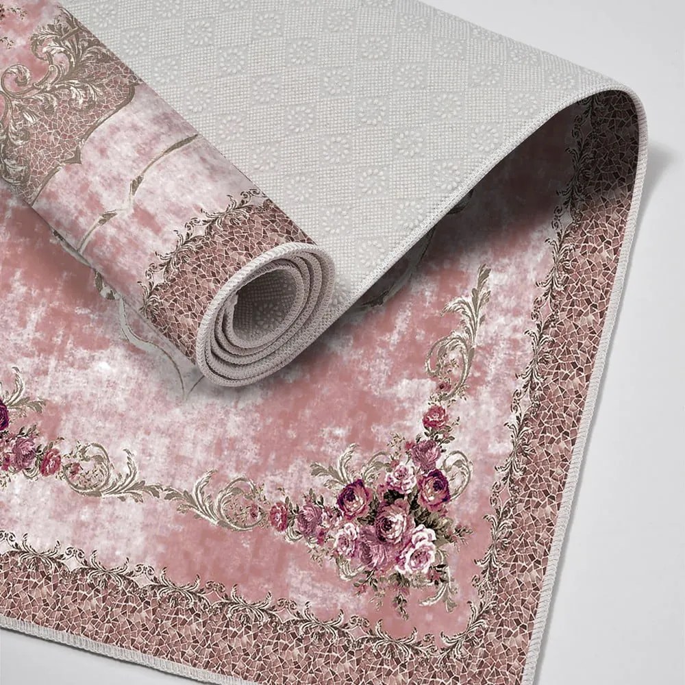 Ružové kúpeľňové predložky v súprave 2 ks 60x100 cm – Foutastic