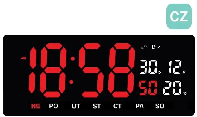 Digitálne hodiny JVD DH3604.3, 36cm