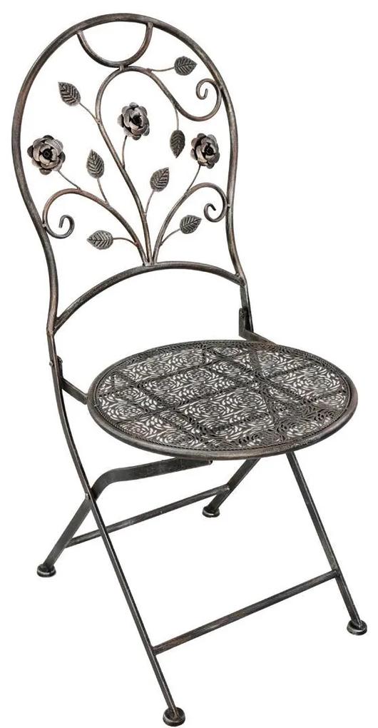 Záhradná skladacia stolička „Pinatubo", 40 x 40 x 94 cm