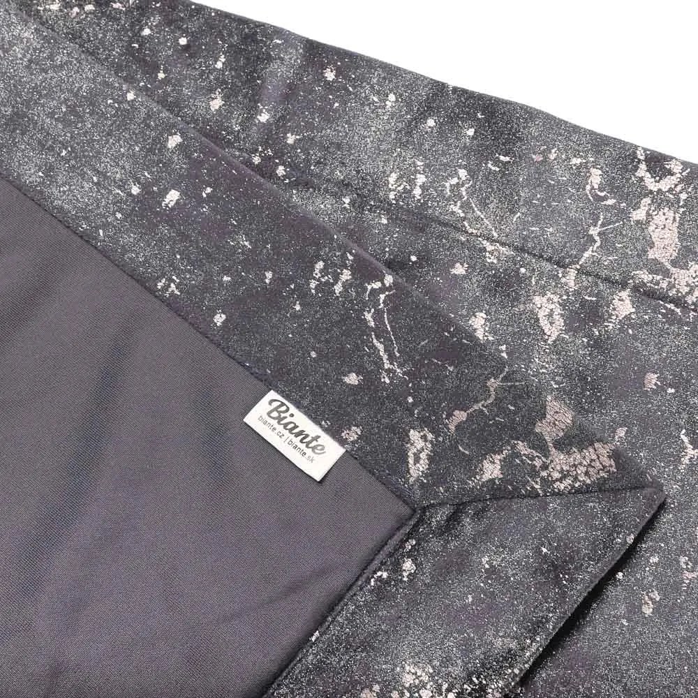 Biante Zamatový prehoz/behúň na posteľ Isabela IBL-004 Gold Design tmavo sivý 50x140 cm